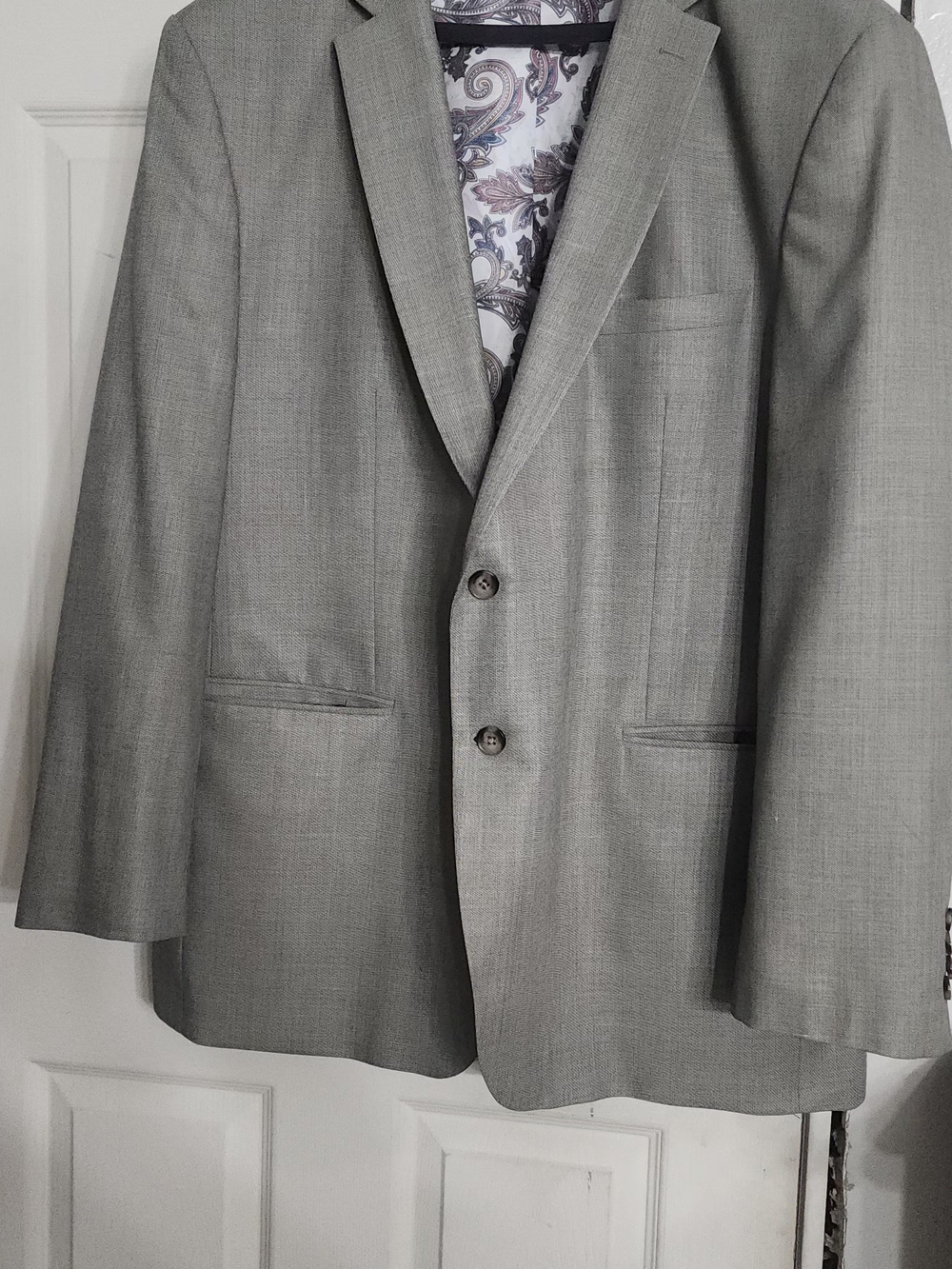 Men's Gray Two-Button Blazer